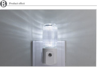 Çin Yuvarlak Şekil Fotoğraf Sensörü Gece Lambası, Sensör Kontrolü ile Otomatik LED Gece Lambası Fabrika